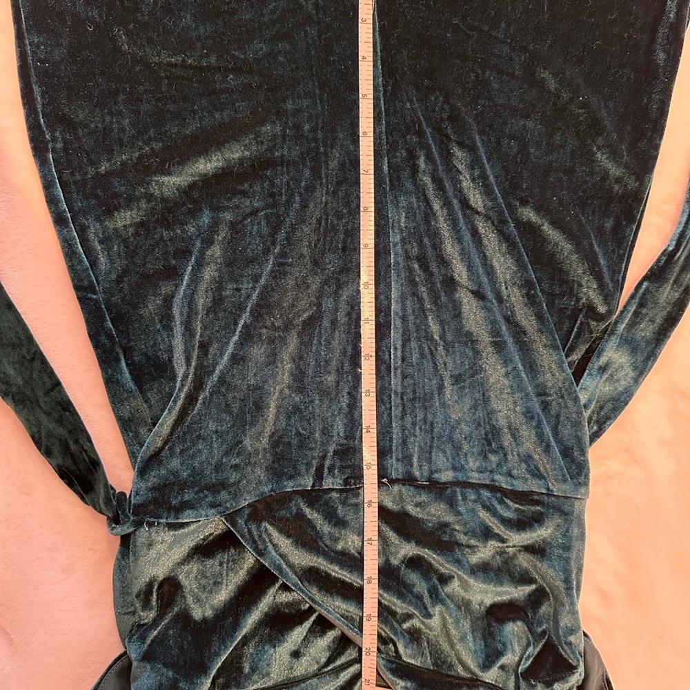 Lulus velour dark green jumpsuit size L - Picture 7 of 9